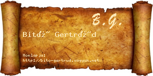 Bitó Gertrúd névjegykártya